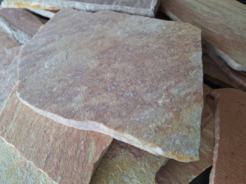 Brasil Rosso Flagstones dun 1-1,5 cm dik