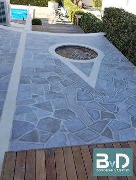 Balkan Blue Grey Flagstones normaalformaat 2-3 cm dik