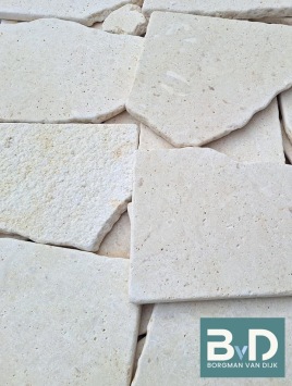Flagstones Balkan White formaat 2-3 cm dik terrastegels