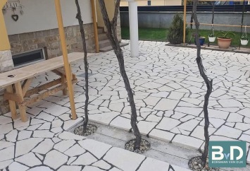 Balkan White Flagstones normaalformaat 1,5-3 cm dik