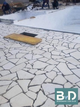 Balkan White Flagstones normaalformaat 1,5-3 cm dik