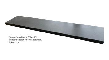 Basalt Vensterbank 100x30x2 cm gezoet