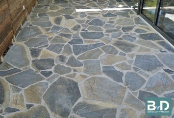 Flagstones Blue Shards Kwartsiet tuintegels