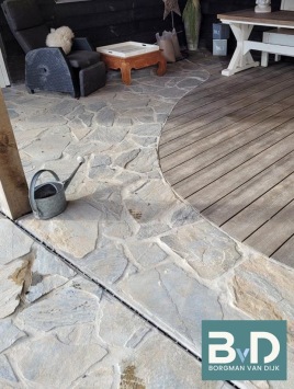 Blue Shards Kwartsiet Flagstones dikformaat 3-5 cm dik