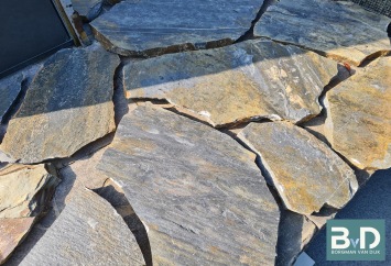 Flagstones Blue Shards Kwartsiet terrastegels