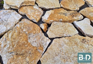 Bourgogne Geel Flagstones 2,5-4 cm dik
