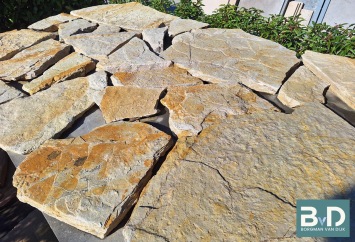 Bourgogne Geel Flagstones 2,5-4 cm dik