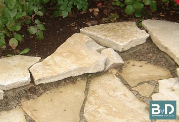 Bourgogne Geel Flagstones 2,5-4 cm dik
