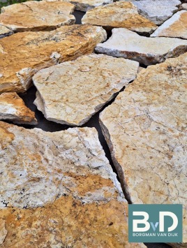 Bourgogne Geel Flagstones 2,5-4 cm dik