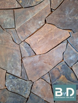 Brasil Dark Brown Kwartsiet Flagstones 1,5-3 cm dik vloertegels antislip