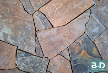 Brasil Dark Brown Kwartsiet Flagstones 1,5-3 cm dik