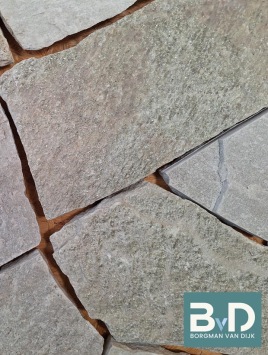 Brasil Emerald Green Flagstones 1,5-3 cm dik vloer-terrastegels wit/groen genuanceerd