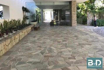 Brasil Green Flagstones dikformaat 2,5-4 cm dik