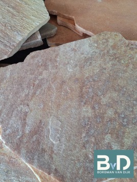 Brasil Rosso Flagstones dun 1-1,5 cm dik wandtegels