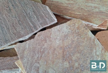 Brasil Rosso Flagstones dun 1-1,5 cm dik