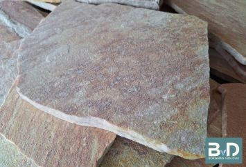 Brasil Rosso Flagstones dun 1-1,5 cm dik