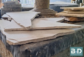 Brasil White Flagstones dun 1,5-3 cm dik