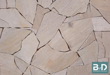 Brasil White Flagstones dun 1,5-3 cm dik