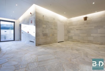 Brasil White Flagstones formaat 1,5-3 cm dik