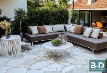 Brasil White Flagstones dikformaat 2,5-4 cm dik