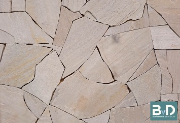 Brasil White Flagstones dun 1-1,5 cm dik