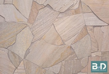 Brasil White Flagstones dun 1-1,5 cm dik