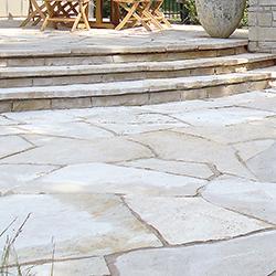 Brasil White Flagstones dikformaat 2,5-4 cm dik