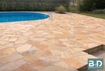 Brasil Yellow Flagstones tuintegels 2,5-5 cm dik