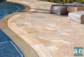 Zwembadrand Brasil Yellow 100x35x3 cm