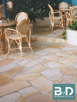 Brasil Yellow Flagstones 2,5-5 cm terrastegels