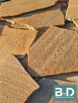 Flagstones Brasil Yellow dun 1-1,5 cm dik wandbekleding