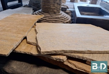 Flagstones Brasil Yellow dun 1-1,5 cm dik