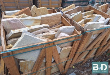 Brasil Yellow Flagstones grootformaat 4-6 cm dik