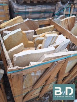 Brasil Yellow Flagstones grootformaat 4-6 cm dik