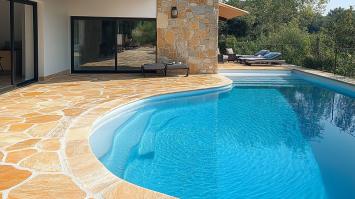 Brasil Yellow Flagstones dikformaat 2,5-4 cm dik