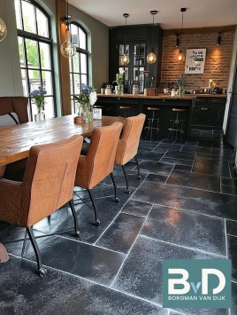 Castle Stone Black Antique Groot Wildverband Antiek