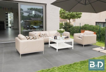 Ceramica 90x90x3 cm Concrete Medium Grey