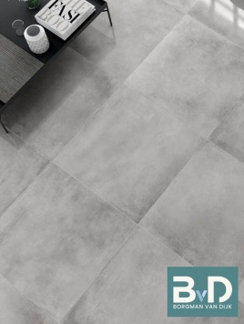 Ceramica 90x90x3 cm Concrete Standard Grey keramische tuintegels