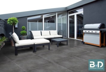 Ceramica 90x90x3 cm Dark Grey Favorite