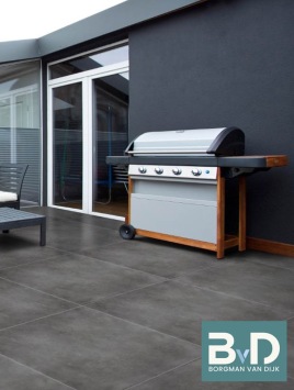 Ceramica 90x90x3 cm Dark Grey Favorite