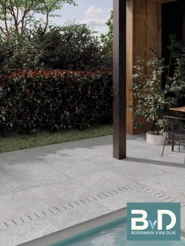 Ceramica 90x90x3 cm Palace Grigio keramische tuintegels voor terras en oprit