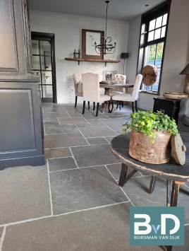 Chateau Gris Brun Antique Groot Wildverband Vloertegels