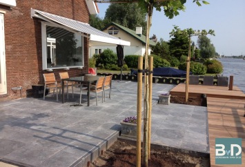 Chinees hardsteen tegels 80x80 cm