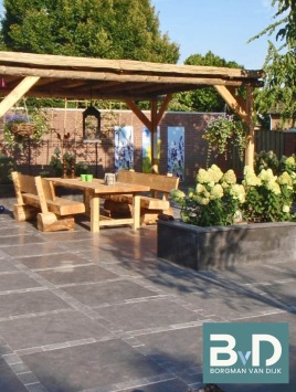 Chinees hardsteen 80x80 cm terrastegels