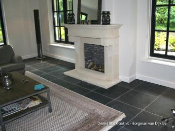 Desert Black Soft Finish leisteen 60x60x1,5 cm