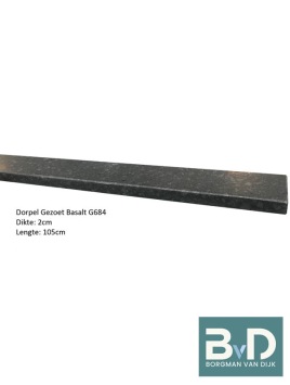 G684 Basalt binnendorpel 105x5x2 cm
