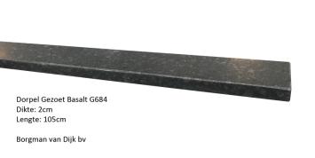 G684 Basalt binnendorpel 105x5x2 cm gezoet