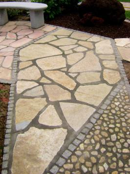 Yellow Saliq flagstones grootformaat 3-5 cm dik