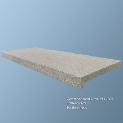 Zwembadrand Graniet 100x40x3/5cm