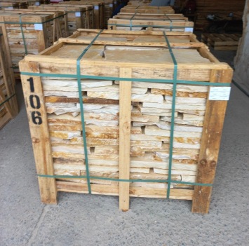 Brasil Yellow Flagstones dikformaat 2,5-5 cm dik
